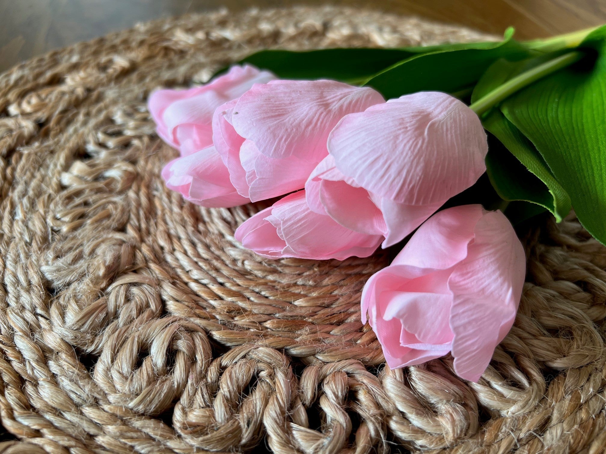 beautiful real touch soft tulips petal